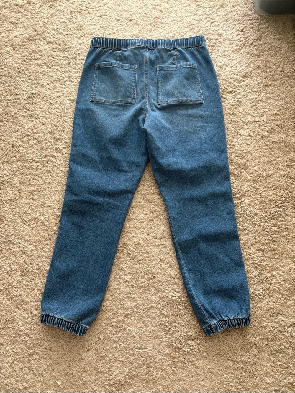 Berkley Jensen Women's Sz M pull on Drawstring Jogger Jeans patch pockets - Picture 4 of 9
